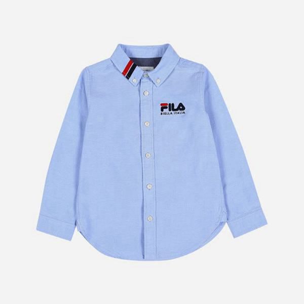 Fila Oxford L/S Boy's Shirts - Blue,NZ 231-5492